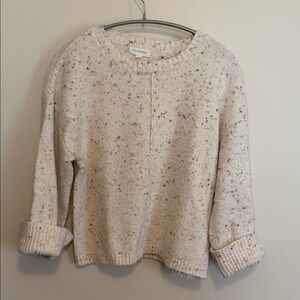Madewell Cream Speckled Crew Neck Sweater